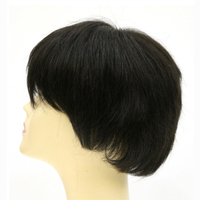 Perruque faite à la machine de cheveux humains naturels à la mode pour les extensions de cheveux humains pour hommes