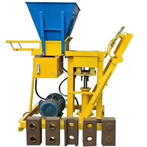 HBY1-15 ECO BRAVA diesel motor power hydraulic clay interlocking brick making machine with mixer and conveyor belt