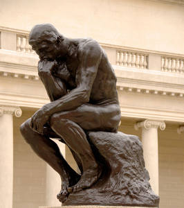 Statue <span class=keywords><strong>de</strong></span> <span class=keywords><strong>Rodin</strong></span> le Penseur en <span class=keywords><strong>bronze</strong></span>, sculpture artisanale en métal - Product Image 2