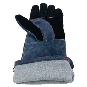 Guantes de soldadura de argón, cuero Partido de vaca, resistentes al calor, 14 y 16 pulgadas, gran oferta