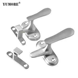 Stainless steel push button cabinet garage door and window latch spring loaded door bolt