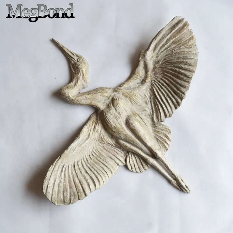 Gietijzeren vliegende reiger muur decor metalen vogel decoratieve muur plaque voor thuis coastal ontwerp goed cadeau voor vrouw- megbond