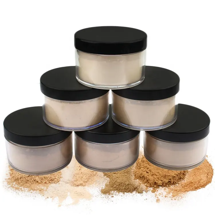 Makeup Bedak Tabur Cakupan Penuh, Foundation Label Pribadi untuk Kulit Berminyak