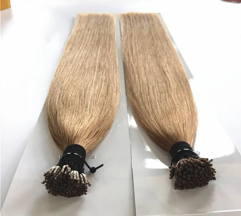 Необработанные бразильские человеческие волосы коричневого цвета, кератин, Реми, 1 г, наращивание волос