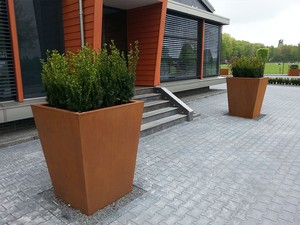 Pot de fleurs extérieur en <span class=keywords><strong>acier</strong></span> <span class=keywords><strong>corten</strong></span> pour jardin - Product Image 4