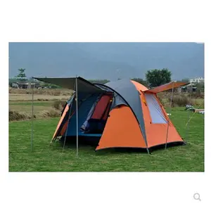 2-3 persons camping family tent double layers waterproof anti-strong rain UV 50+ for hiking traveling beach fishing BBQ