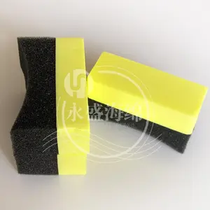 Tùy Chỉnh In Logo Lốp Mặc Quần Áo Applicator Sponge Chăm Sóc Xe Applicator Waxing Miếng Bọt Biển Sáp Đánh Bóng Cho Sơn Xe