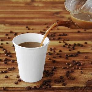 Blanco puro de 8 oz para bebidas frías y calientes, tazas de café de papel desechables para cafés, bistros, fiestas y eventos de uso diario - Product Image 3