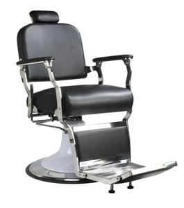 Erkekler için ergonomik şişme saç kesimi Salon sandalyesi sentetik deriden yapılmış berber dükkanları için siyah moda mobilya - Product Image 2