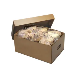 Chicken Box Waxed Shipping Box Waterproof Corrugated Cardoboard Frozen Chicken Box Waxed Poultry Box