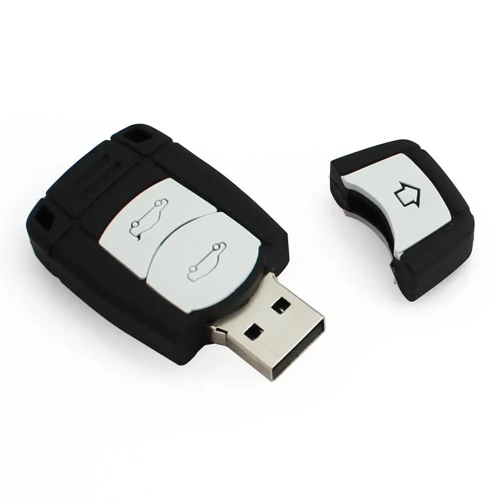 USB 2.0 Flash Drive Memory Stick Pen Drive Thumb Drive Free Sample Car Key Shape 16GB U Disk Gift 1-year FCC