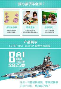 Xingbao Khối Xây Dựng 13001 Tàu Vũ Trụ Khối 8 trong 1 Battleship 872pcs Tàu Hải Quân Tàu Chiến Xây Dựng Gạch Đồ Chơi cho Trẻ Em - Product Image 6