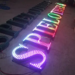 Papan layar LED elektronik papan nama/gulir, papan Logo nama LED Mini