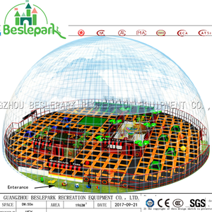 Parc de trampolines super grand avec piscine à balles, <span class=keywords><strong>globe</strong></span> en verre et mur de mousse - Product Image 3