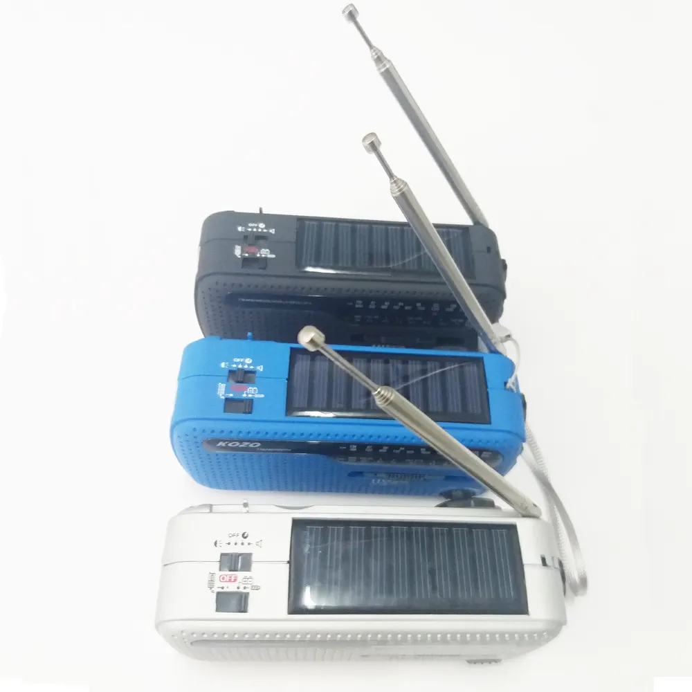 Radio solare portatile MW/FM/SW1/SW2 con torcia