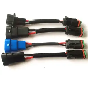 Custom 18AWG 12CM Auto Wiring Harness With H11 H8 DT DTP Connectors Kit For Car Fog Convert LED Work Light Bar
