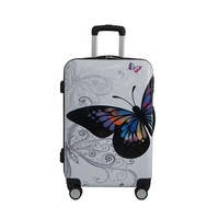 Valise papillon en ABS de 20, 24 et 28 pouces, fabriquée en Chine, avec 12 trousses de maquillage