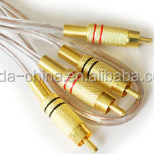 2 RCA macho a enchufe Cable/plomo oro <span class=keywords><strong>Phono</strong></span> blindado Audio - Product Image 3