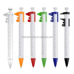 ขายส่งสุ่มสีมัลติฟังก์ชั่น Vernier Caliper ปากกาลูกลื่นปากกาไม้บรรทัดปากกา