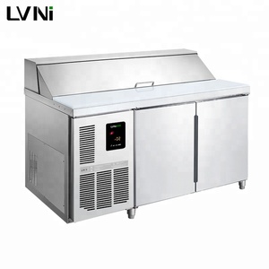 LVNI commercial en acier inoxydable contre salade <span class=keywords><strong>frigo</strong></span> réfrigérateur avec <span class=keywords><strong>plan</strong></span> <span class=keywords><strong>de</strong></span> <span class=keywords><strong>travail</strong></span> - Product Image 1
