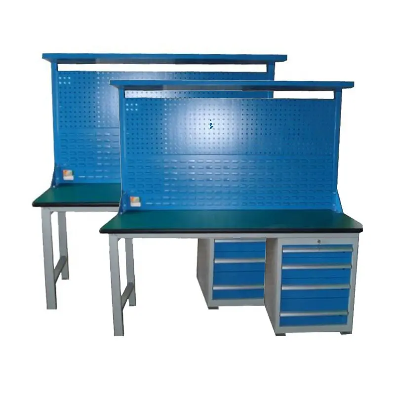 Manufacturers spot workshop bench work bench side by side three draw belt hanging plate with light heavy duty esd work table