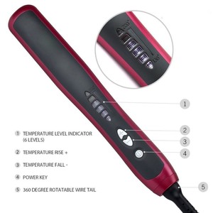 <span class=keywords><strong>Spazzola</strong></span> Lisciante <span class=keywords><strong>per</strong></span> <span class=keywords><strong>Barba</strong></span> in Ceramica con LED e Tormalina Certificata CE, con Riscaldamento <span class=keywords><strong>per</strong></span> Uomini e Donne, Styler Rapido <span class=keywords><strong>per</strong></span> Capelli - Product Image 6