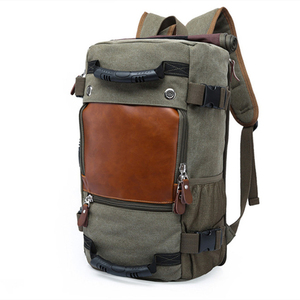 <span class=keywords><strong>Mochila</strong></span> multifuncional <span class=keywords><strong>de</strong></span> alta capacidad para deportes al aire libre, bolso <span class=keywords><strong>de</strong></span> <span class=keywords><strong>viaje</strong></span> <span class=keywords><strong>de</strong></span> lona grande <span class=keywords><strong>de</strong></span> cuero Vintage para hombre, para ordenador portátil, venta al por mayor - Product Image 4