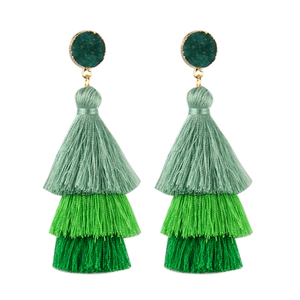 3 Couche Boho Pierre Naturelle À Long Druzy Boucles D'oreilles Gland Boucles D'oreilles Pour <span class=keywords><strong>Les</strong></span> Femmes Bijoux - Product Image 1