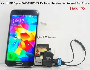 dvb tv tuner android telefoon Suppliers-DVB-T Micro USB Tuner Mobiele TV Ontvanger Stick DVB-T2S Digitale DVB-T DVB-T2 TV Tuner Ontvanger voor android Telefoon
