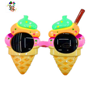 Gafas de plástico con forma de helado, HPC-1618 de plástico, regalo, novedad