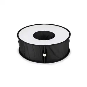 Lightdow 18 x 18 Inch (45 x 45 cm) Foldable Ring Speedlite Flash Diffuser Macro Shoot Round Softbox for Speedlight Flashlight