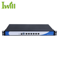 1U机架安装服务器pc 3855u双核6以太网端口Linux防火墙服务器带风扇