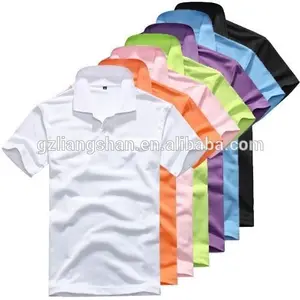OEM barata de nuevo para hombre blanco camiseta básica de algodón Color puro camiseta del Polo venta al por mayor precio