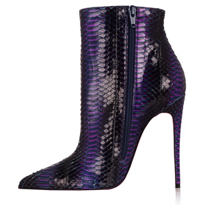 Botas de tacón alto para mujer, zapatos femeninos de Punta puntiaguda, suaves, de <span class=keywords><strong>vino</strong></span> profundo - Product Image 2