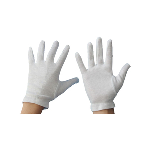 100% Katoenen Inspectie Werkhandschoenen Xl Maat Polyester En Leer Materiaal Voor Algemeen Gebruik En Touchscreen Toepassing - Product Image 4