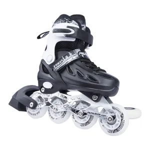 PAPAISON 4 轮 LED 光轮滑冰 3 尺寸直插式 skates 鞋与四 skates 鞋