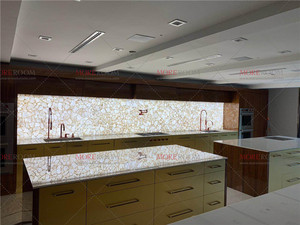 Tavolo da Pranzo Rotondo in Cristallo Bianco con Sedie, Arredamento <span class=keywords><strong>per</strong></span> Sala da Pranzo in Pietra Semi-Preziosa - Product Image 4