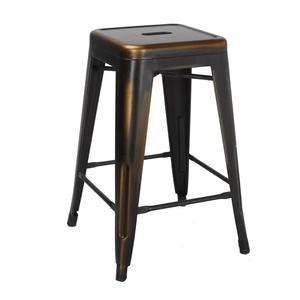 Vuelos de acero de metal bistro cobre cuadrado asiento retro restaurante muebles de barra de cocina de diseño bar moderno - Product Image 1