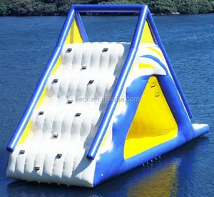 झील inflatable पानी स्लाइड, बिक्री के लिए परमवीर चक्र सामग्री inflatable अस्थायी पानी स्लाइड