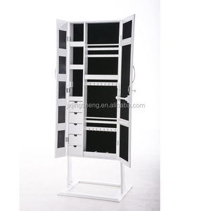 Floor Standing Jewelry Storage <strong>Cabinet</strong>, <strong>Jewellery</strong> <strong>Cabinet</strong> with Dressing <strong>Mirror</strong> - Product Image 1