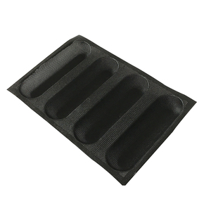 Moldes de silicona para hornear pan para uso doméstico, bandejas de horneado de pan, 4 loaves, formas de perros calientes, moños de malla abierta - Product Image 6