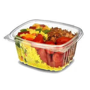 Boîte à salade blister transparente OEM, emballage à usage unique, plateau à fruits en plastique