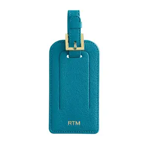 Custom Genuine Leather High Quality Durable Luggage Tags Product Label Maker Brand Leather Label