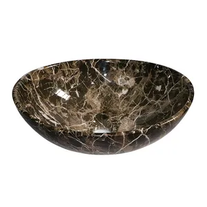 아름다운 자연적인 돌 예술 목욕탕 대리석 세척 돌 수채 물동이
