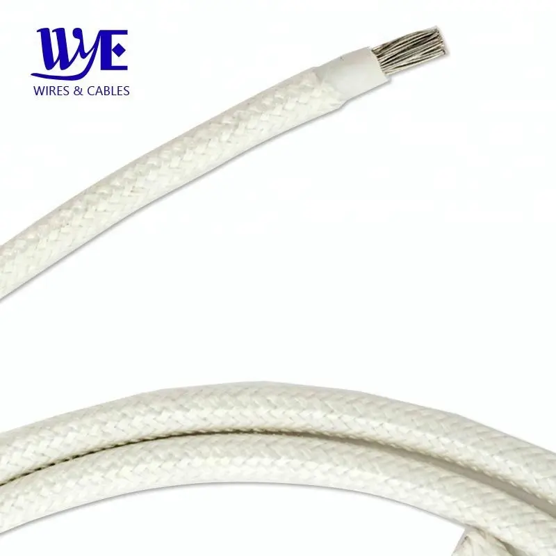 Fio de alta tensão de silicone, venda quente 2.5mm2 fibra de vidro trançado cabos de fio de alta tensão