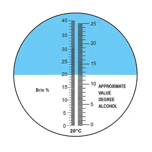 Dual Scale of 0-40% Brix & 0-25% vol Alcohol Wine making kit wine alcohol refractometer