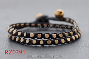 China fábrica hecha a mano con cuentas de metal cubierta de doble campana de perlas de la joyeria craneo pulsera popular Masai - Product Image 5