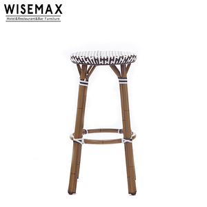 Tabouret de bar en rotin, mobilier de <span class=keywords><strong>salon</strong></span>, bon marché, pour <span class=keywords><strong>bistrot</strong></span>-café, balcon et extérieur, france - Product Image 2