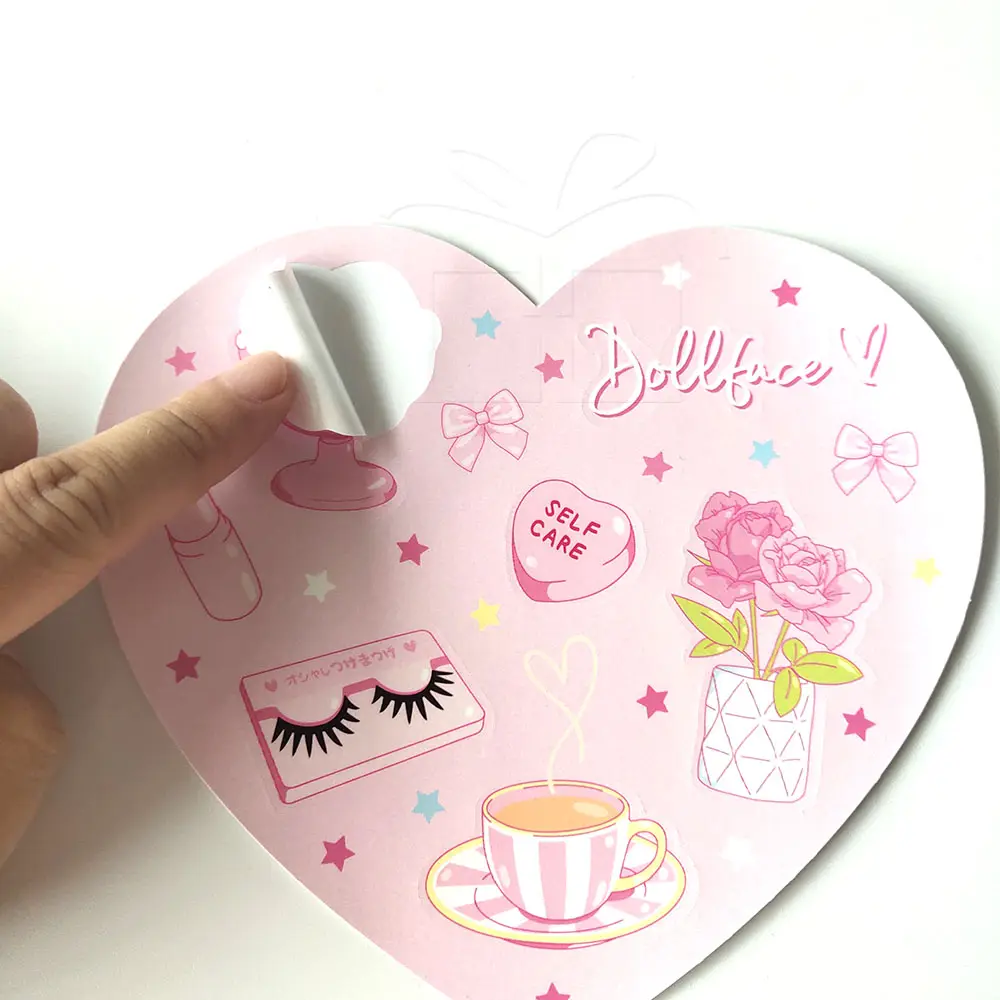 Ti fanno Proprio Logo Kawaii Del Vinile Make UP Bacio Cut Sticker Fogli