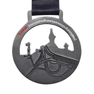 환상적인 black nickel plating 태국 스포츠 mini marathon enamel medal